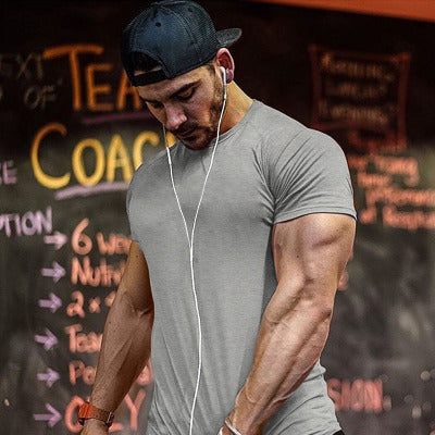 Pure monochrome compression fitness t-shirt