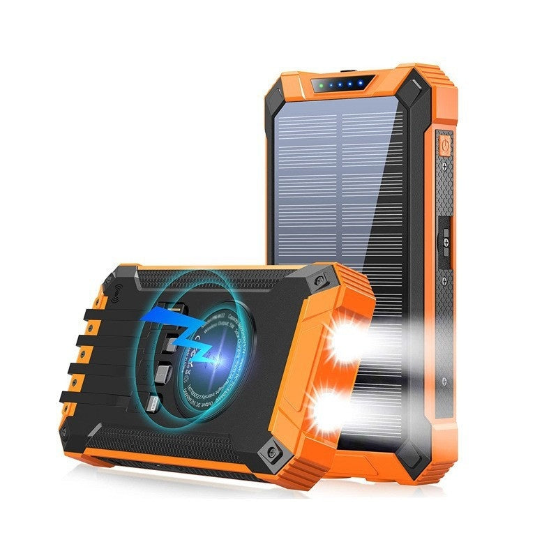 Cargador Inalámbrico Solar Fuente de Alimentación Portátil