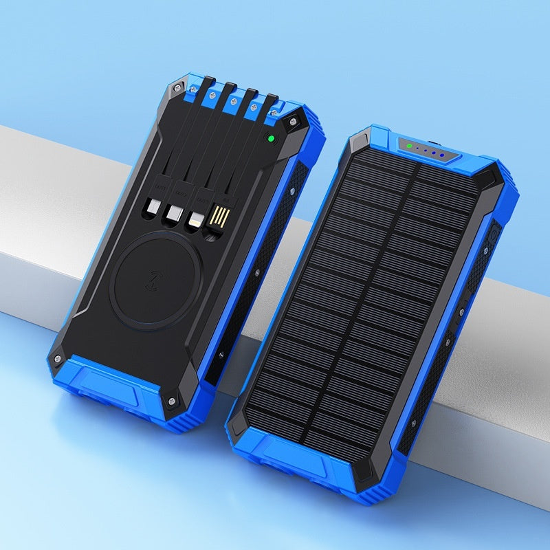 Cargador Inalámbrico Solar Fuente de Alimentación Portátil